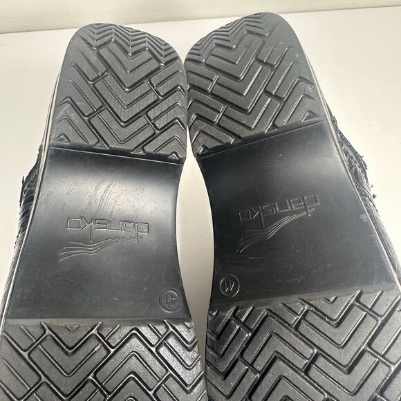 Dansko Professional Black Leather Tooled Embossed Clog Women’s Sz 41 US 10.5-11 - Picture 10 of 11